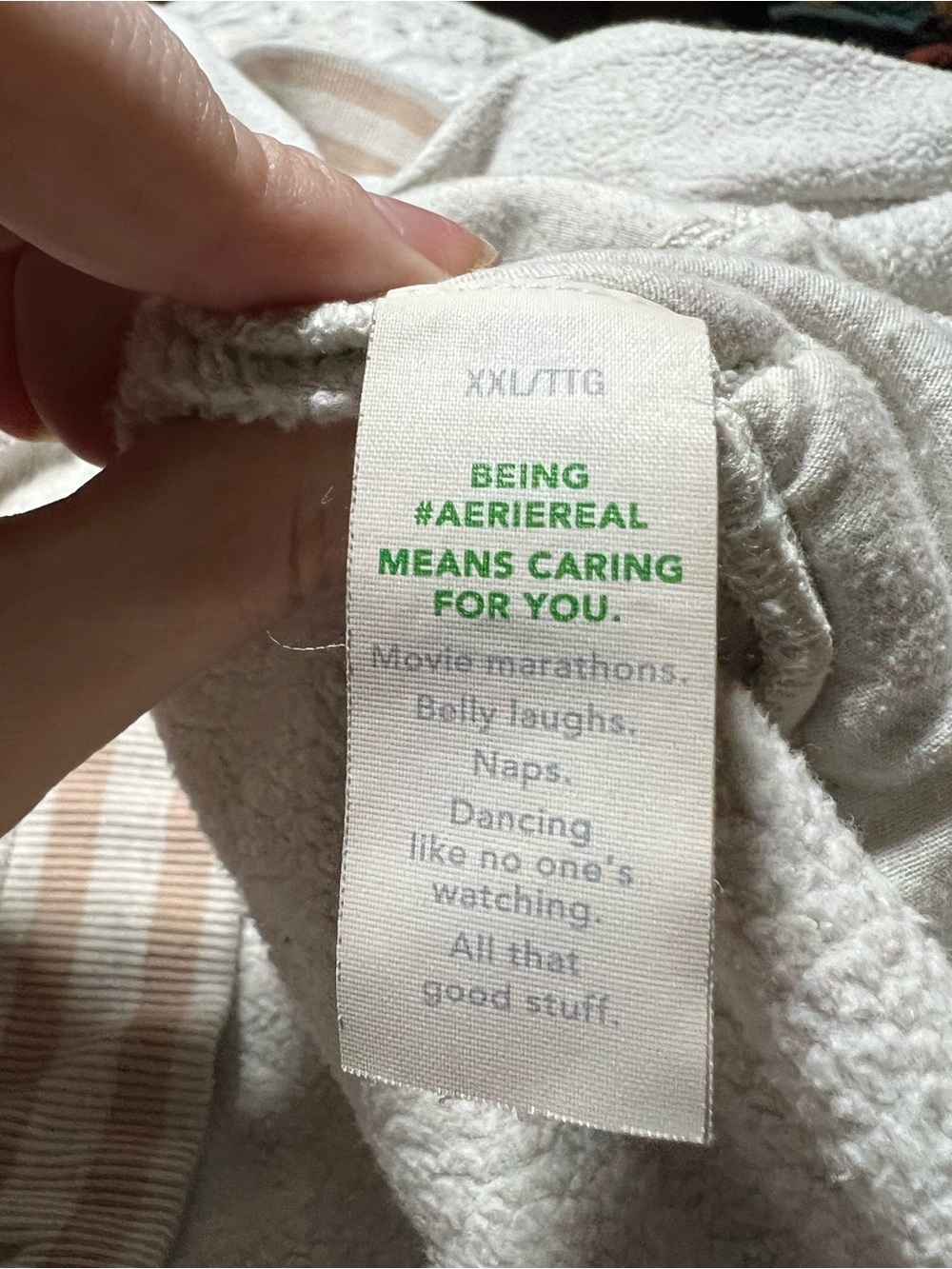 aerie Cream Textured Zip-Up Hoodie - Picture 5 of 8